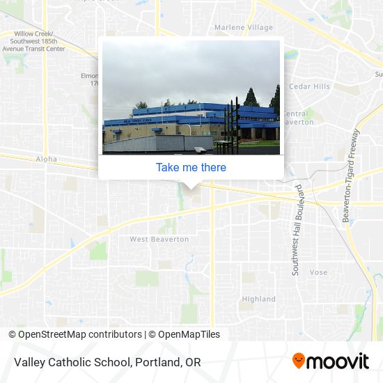 Valley Catholic School map
