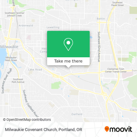 Mapa de Milwaukie Covenant Church