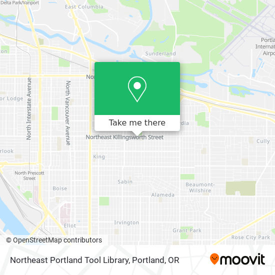Northeast Portland Tool Library map