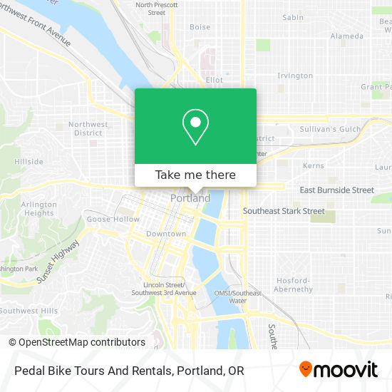 Pedal Bike Tours And Rentals map