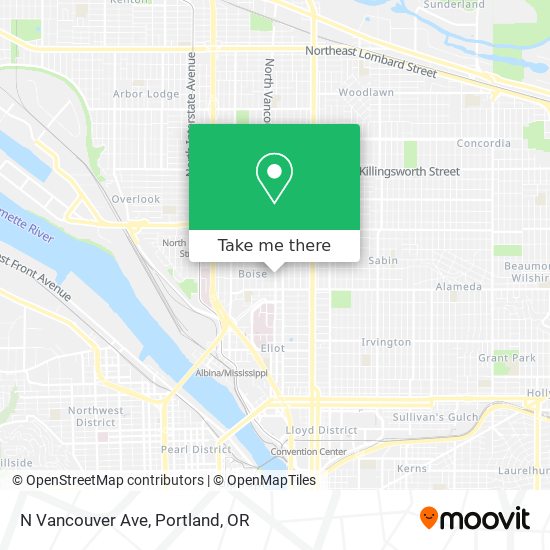 Mapa de N Vancouver Ave