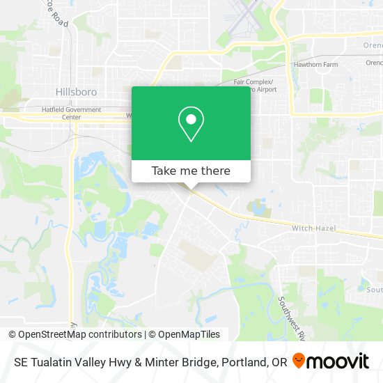 SE Tualatin Valley Hwy & Minter Bridge map
