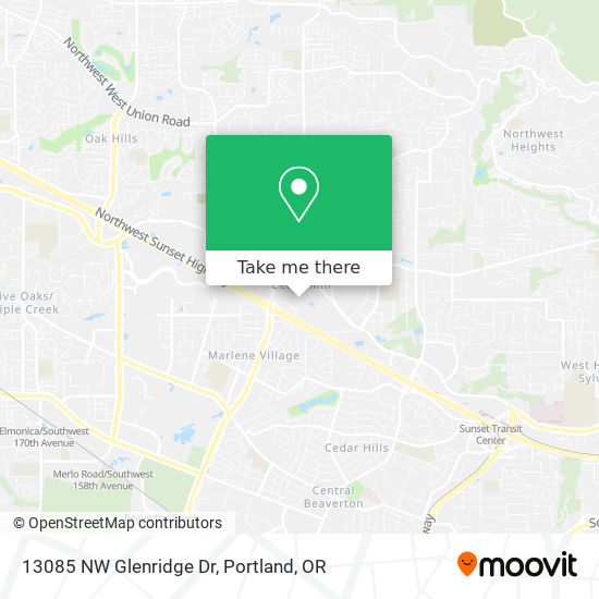 13085 NW Glenridge Dr map