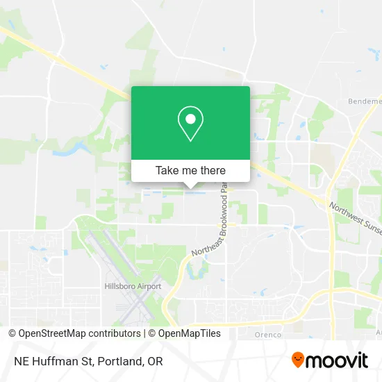 NE Huffman St map
