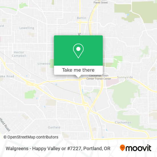 Walgreens - Happy Valley or #7227 map