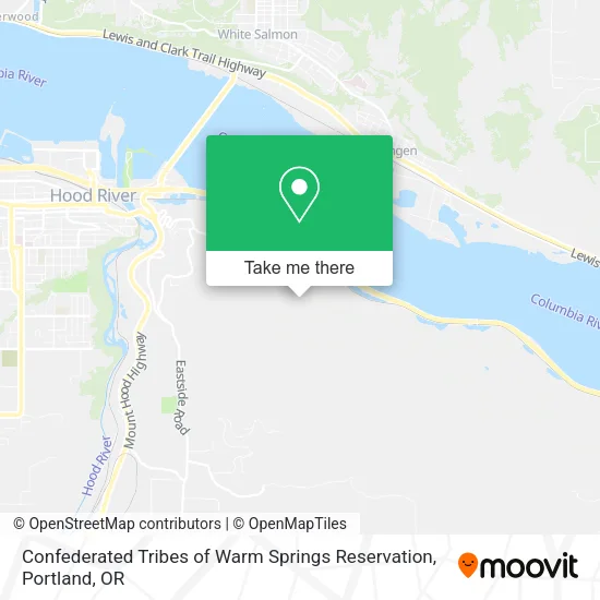 Confederated Tribes of Warm Springs Reservation map