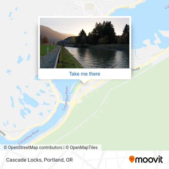 Cascade Locks map