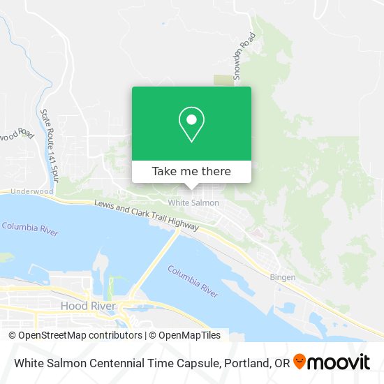 White Salmon Centennial Time Capsule map