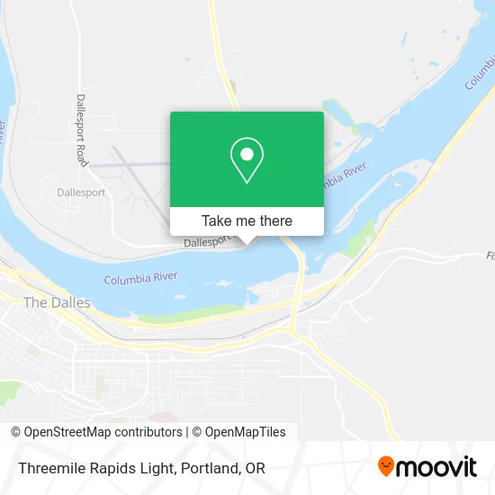 Threemile Rapids Light map