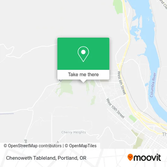 Chenoweth Tableland map