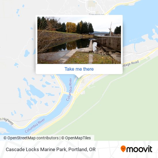 Mapa de Cascade Locks Marine Park