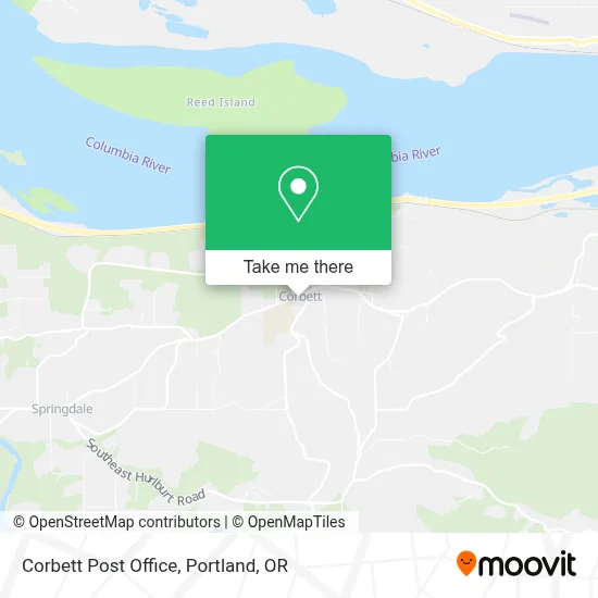 Corbett Post Office map