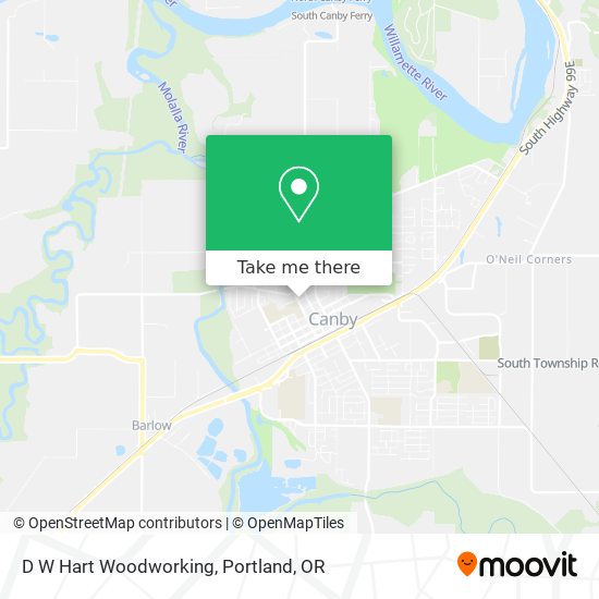 D W Hart Woodworking map