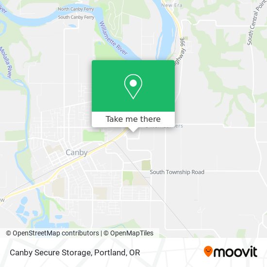 Canby Secure Storage map