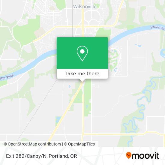 Mapa de Exit 282/Canby/N