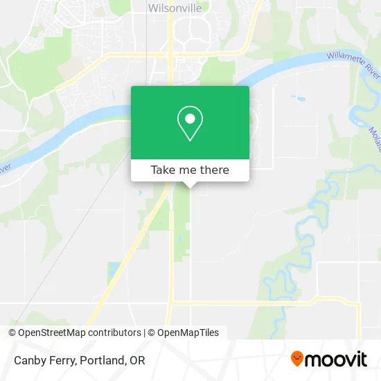 Canby Ferry map