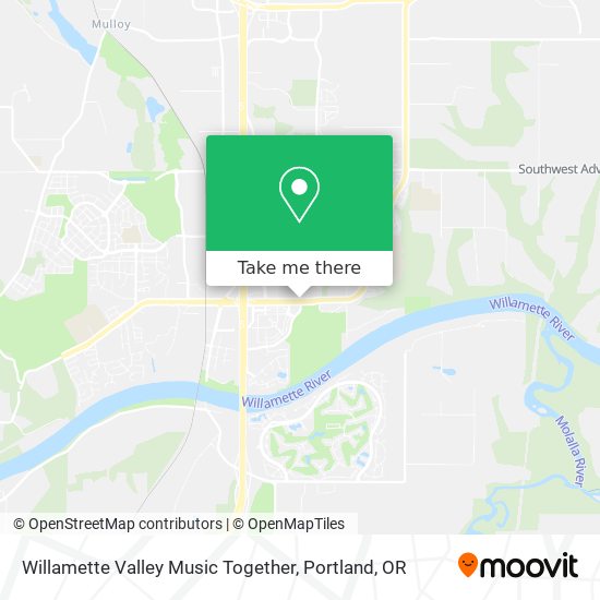 Willamette Valley Music Together map