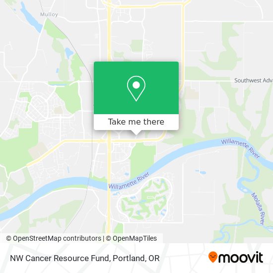 NW Cancer Resource Fund map