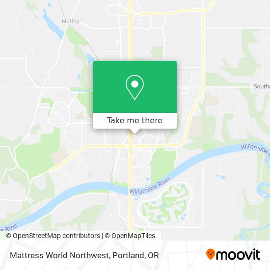 Mattress World Northwest map