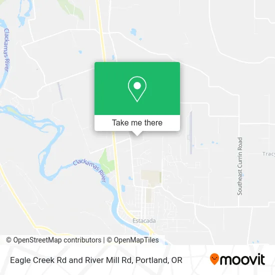 Eagle Creek Rd and River Mill Rd map