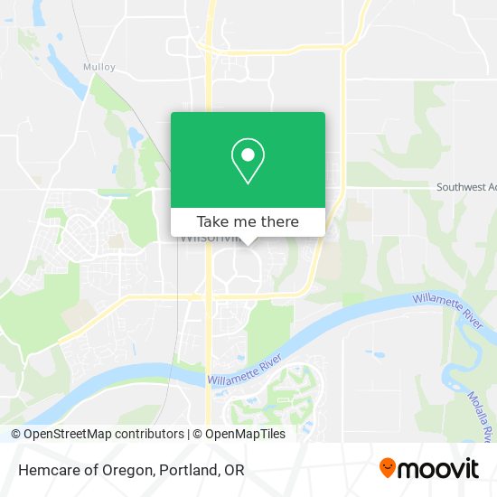 Hemcare of Oregon map