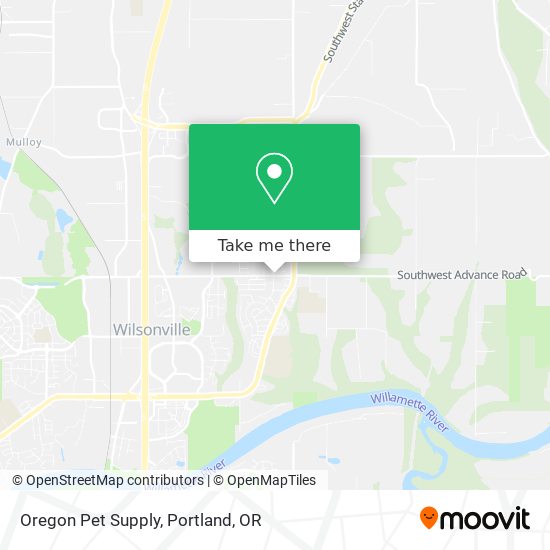 Mapa de Oregon Pet Supply