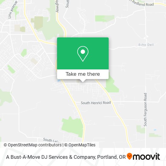 A Bust-A-Move DJ Services & Company map