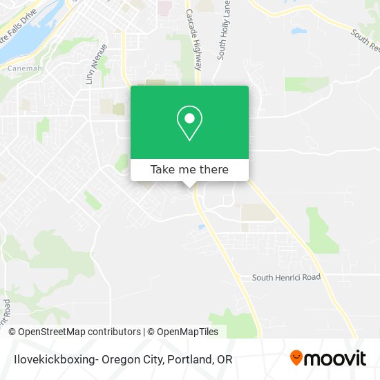 Ilovekickboxing- Oregon City map