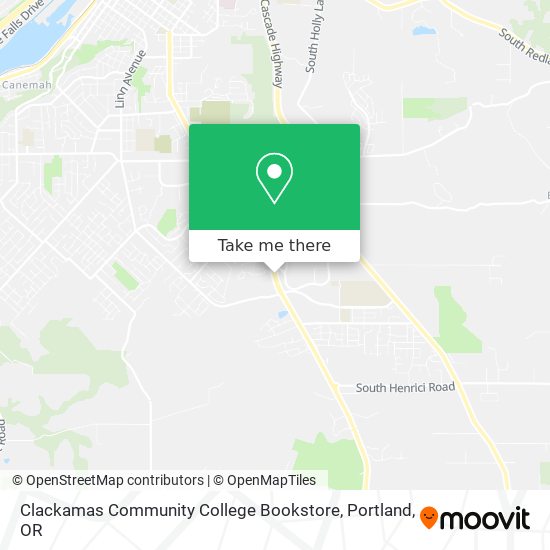 Clackamas Community College Bookstore map