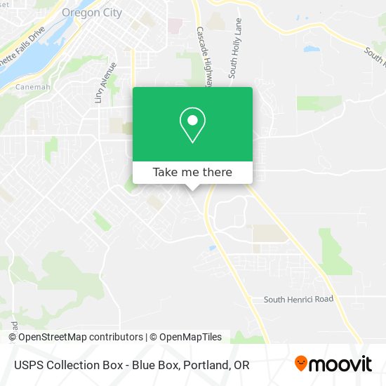 Mapa de USPS Collection Box - Blue Box