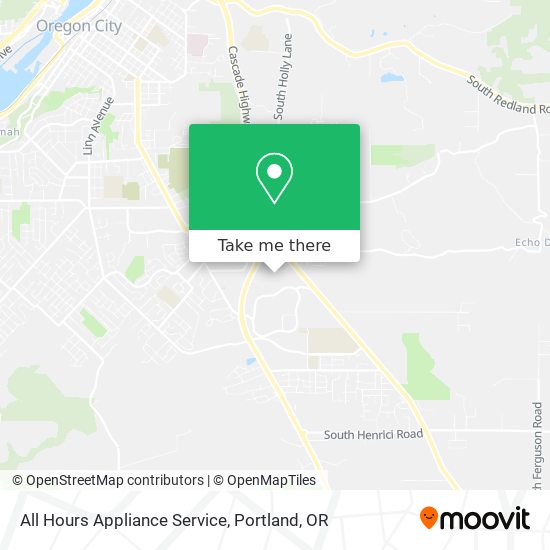 All Hours Appliance Service map