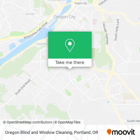 Oregon Blind and Window Cleaning map