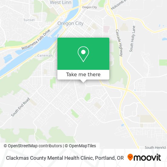 Mapa de Clackmas County Mental Health Clinic