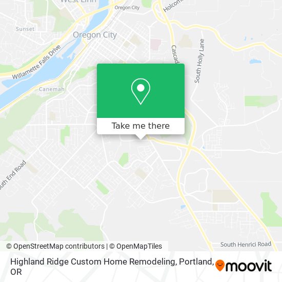 Highland Ridge Custom Home Remodeling map