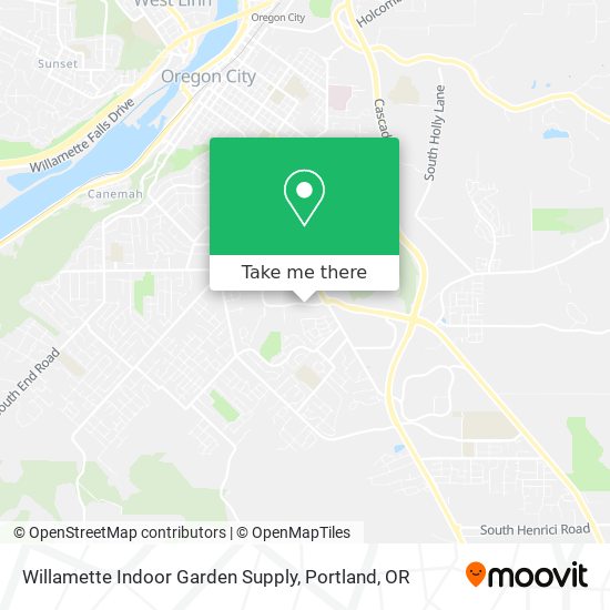 Mapa de Willamette Indoor Garden Supply