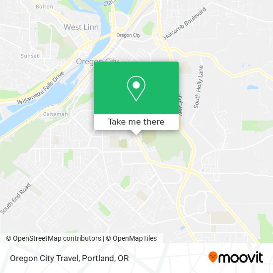 Oregon City Travel map