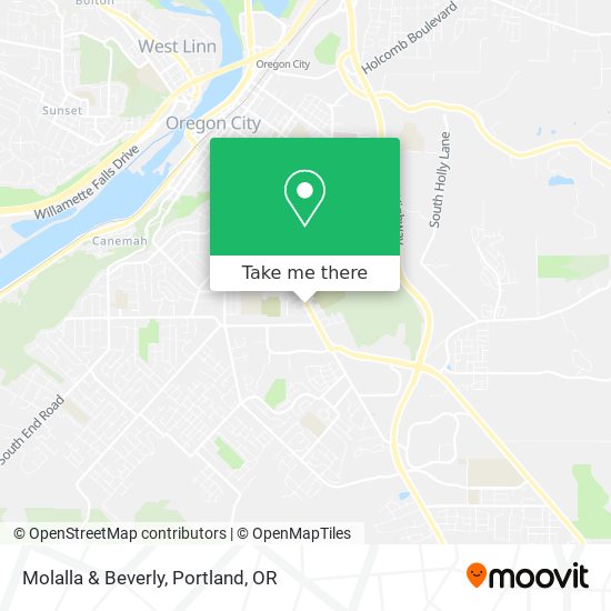 Molalla & Beverly map