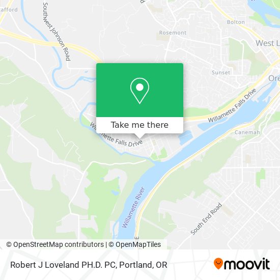 Robert J Loveland PH.D. PC map