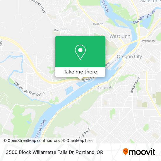 3500 Block Willamette Falls Dr map