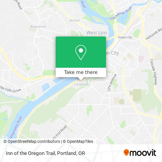 Inn of the Oregon Trail map