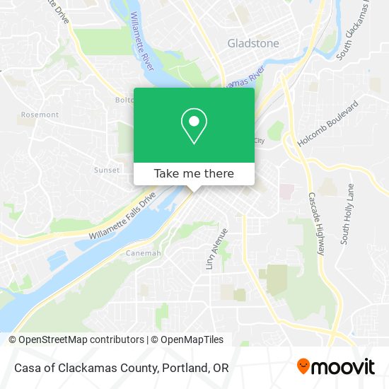 Casa of Clackamas County map