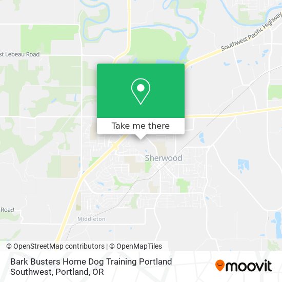 Bark Busters Home Dog Training Portland Southwest map