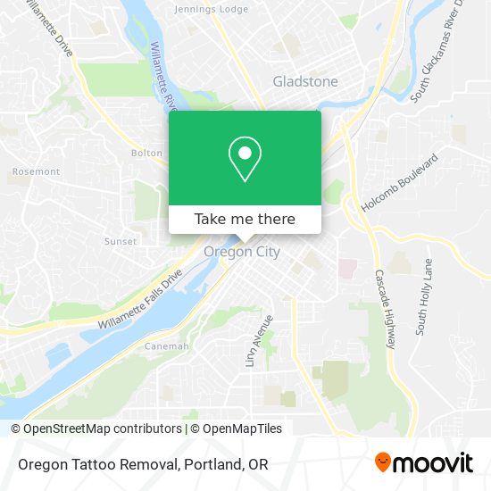 Oregon Tattoo Removal map