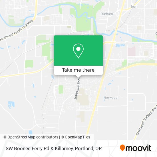 Mapa de SW Boones Ferry Rd & Killarney