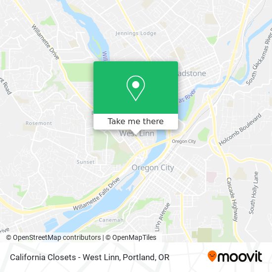 California Closets - West Linn map