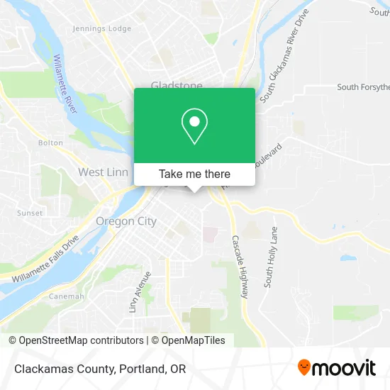 Clackamas County map