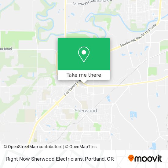 Right Now Sherwood Electricians map