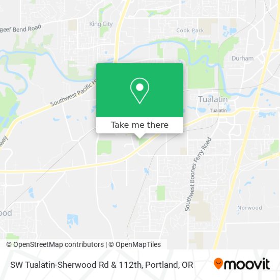 Mapa de SW Tualatin-Sherwood Rd & 112th