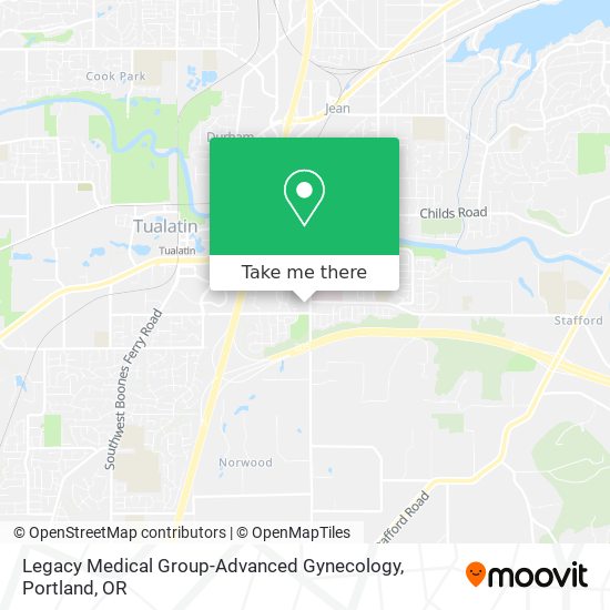 Mapa de Legacy Medical Group-Advanced Gynecology