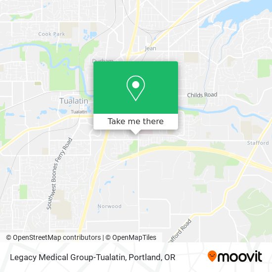 Legacy Medical Group-Tualatin map